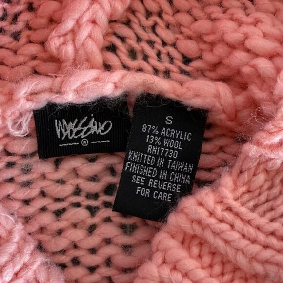 Mossimo Women's Bulky Knit Pink Wool Blend Button Cardigan  Hoodie Sweater sz S - Picture 3 of 5
